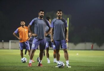 تصاویر اولین تمرین تیم ملی با لژیونرها در العین